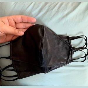 Pleather face masks.